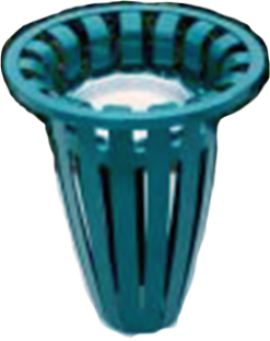 ASH-CROWN - 11" x 24" Tall Ash Urn with Steel Tray Ribbed Steel Flared Top