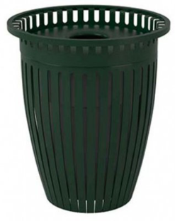 32CROWNC - 32 Gallon Trash Receptacle with Flattop Lid and Liner