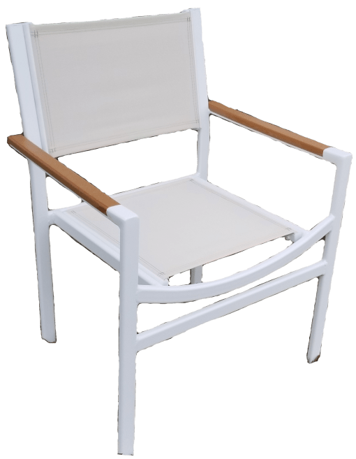 DA-50AC Dining chair with faux teak armcap